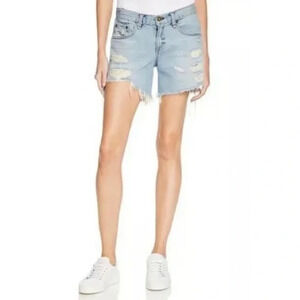 Rag & Bone Distressed Denim Boyfriend Shorts